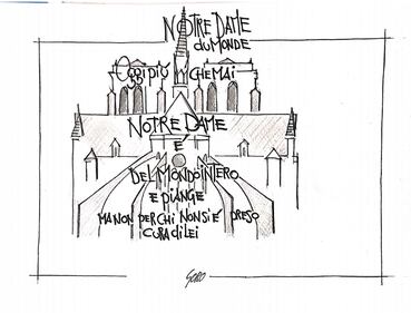 La vignetta del giorno: il mondo piange Notre Dame  1