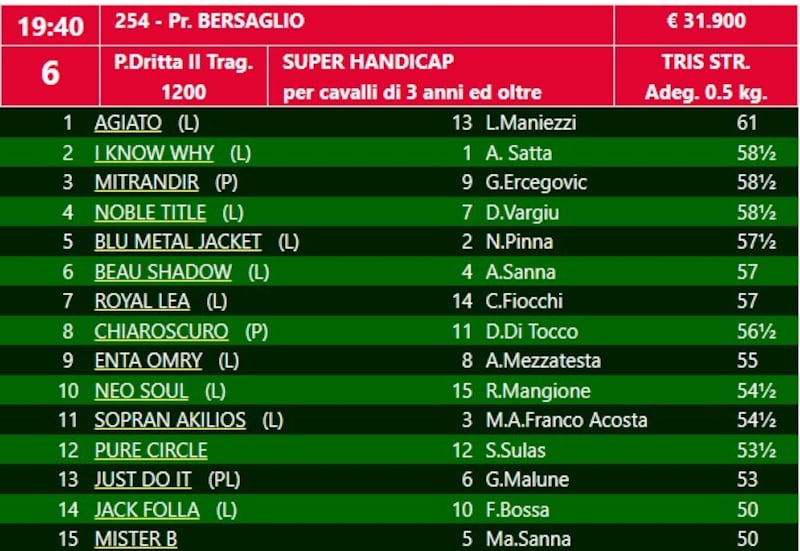 Bersaglio 6/2023