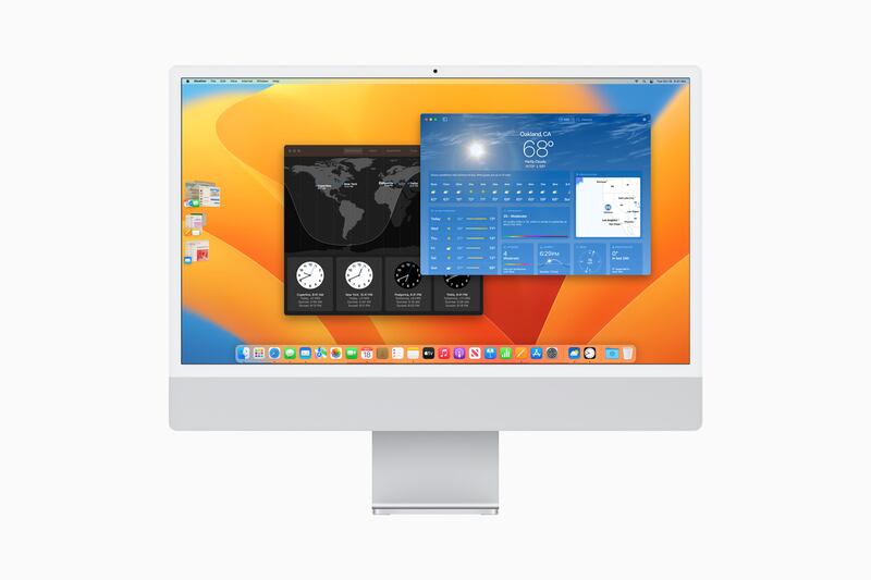 Apple macOS Ventura meteo e orologio