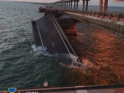 Così è stato colpito il ponte Kerch in Crimea