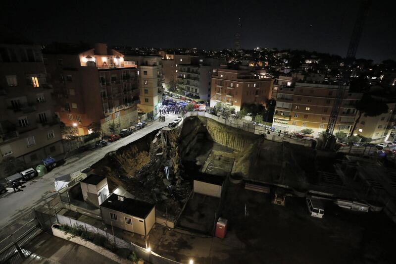 Roma, voragine alla Balduina 