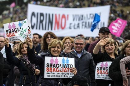I manifestanti al Family Day 2