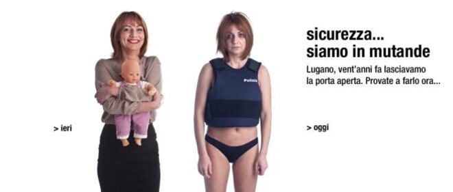 La pubblicità anti-frontalieri: rimasti in mutande 2
