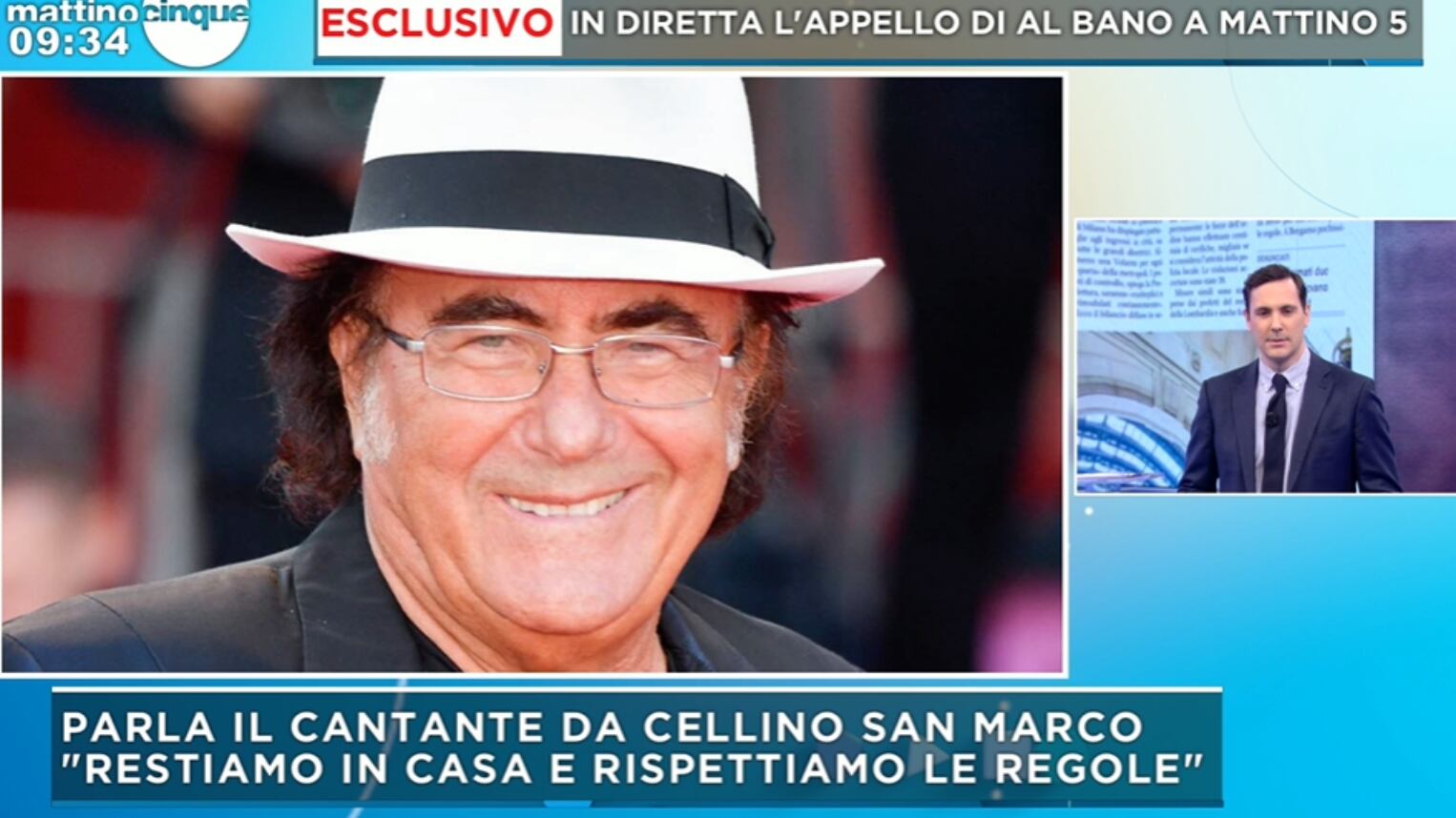 Al Bano Carrisi sul coronavirus: "Per la prima volta ho paura"