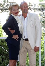 Simona Ventura con Stefano Bettarini prima della nuova edizione di Quelli che il calcio (2010)