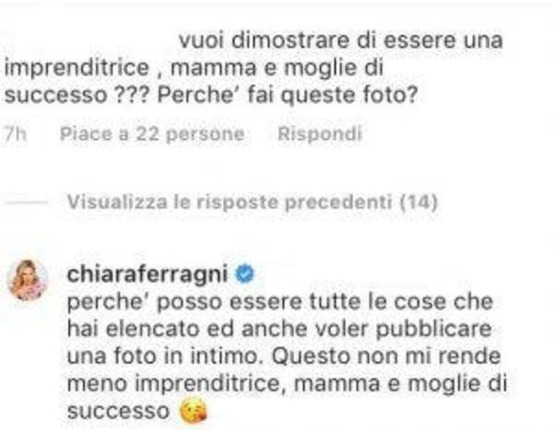 Chiara Ferragni in intimo su Instagram. Ecco cosa ha risposto agli hater