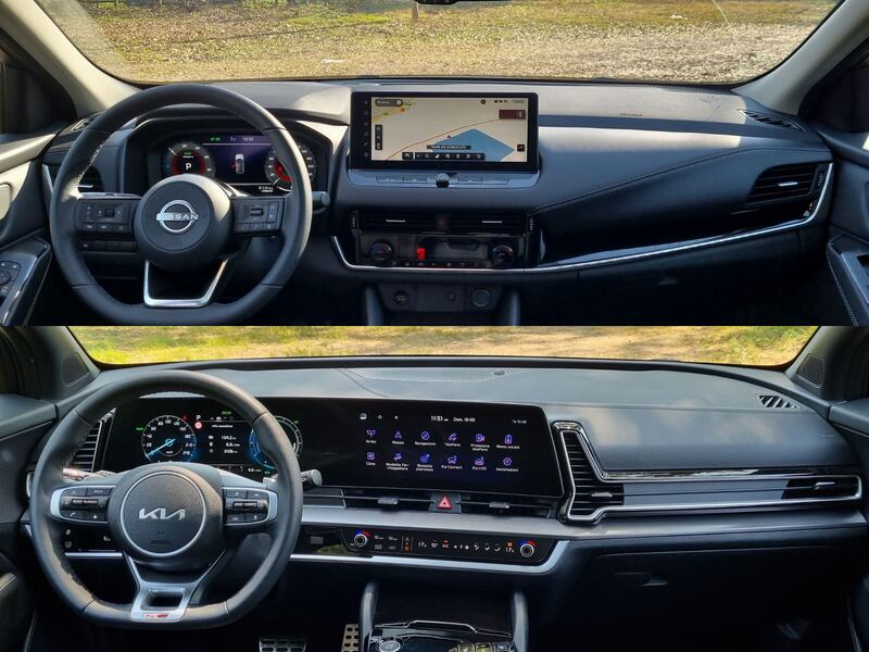 Confronto Qashqai vs Sportage 2023: suv ibridi 2