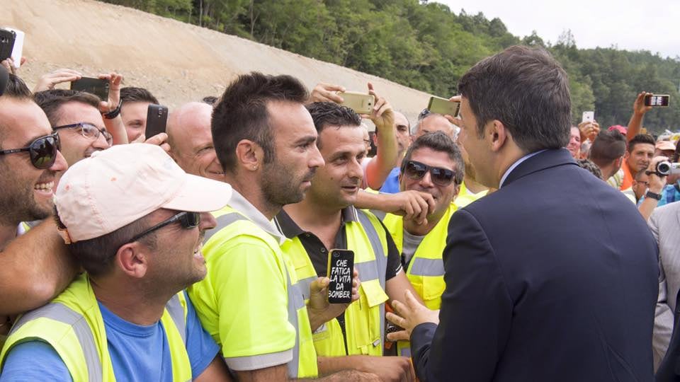 Matteo Renzi sulla Salerno-Reggio Calabria