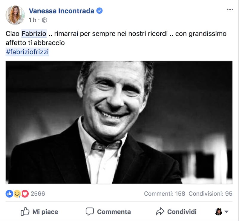 Fabrizio Frizzi, il cordoglio social dei vip 6