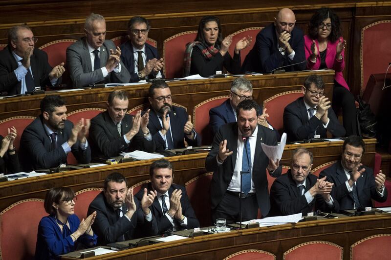 Caso Gregoretti, Salvini parla al Senato 1