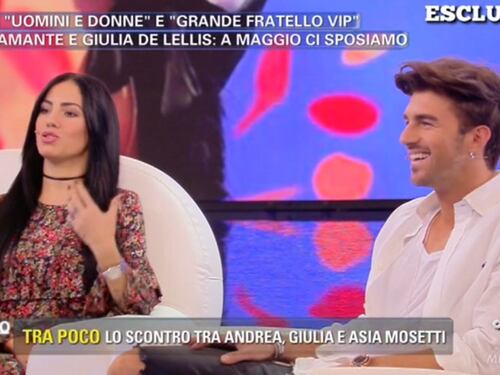 Pomeriggio 5, scintille tra Damante e la fidanzata. La D'Urso mette la pace