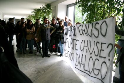 Il presidio di protesta degli studenti 1