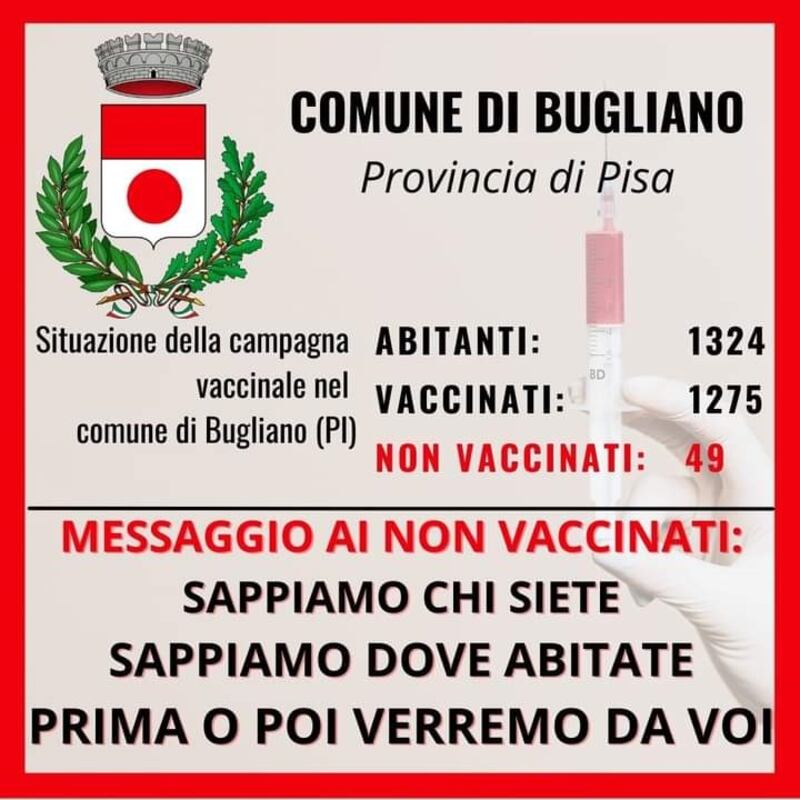 Ordinanza comune di Bugliano