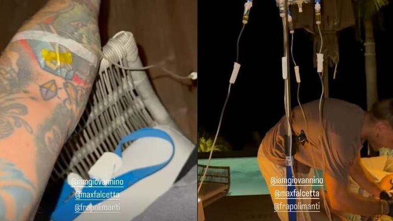Fedez con la flebo al braccio a Capodanno: il rapper rispolvera il vecchio trend del vitamin drip