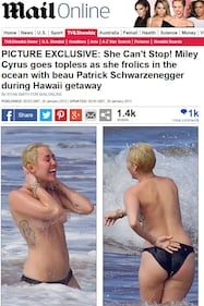 Miley Cyrus nuda sul Daily Mail 5