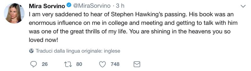 Stephen Hawking, le reazioni social sulla morte 5