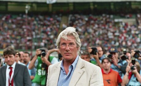 Richard Gere alla Partita del Cuore per il Tibet 2005
