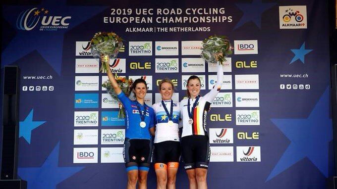 Europei ciclismo, splendido argento per Elena Cecchini nella prova Elite