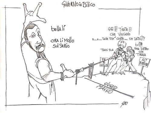 La vignetta del giorno: il governo è in bilico