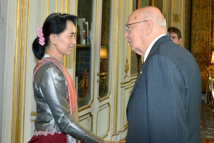 Grande accogliernza per Aung San Suu Kyi 5