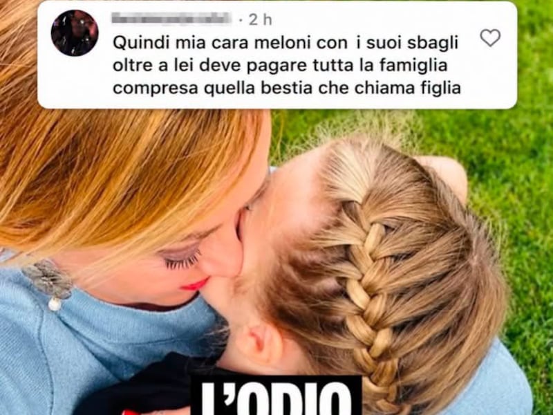 “Bestia”. L’insulto social alla figlia di Giorgia Meloni