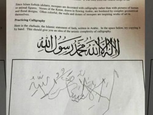 Usa, l'esercizio a scuola: "Non c'è dio oltre Allah"