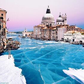 Venezia congelata, i canali come i grandi laghi ghiacciati 2