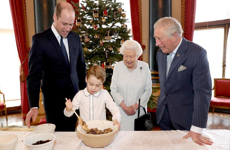 Famiglia reale inglese durante le feste natalizie