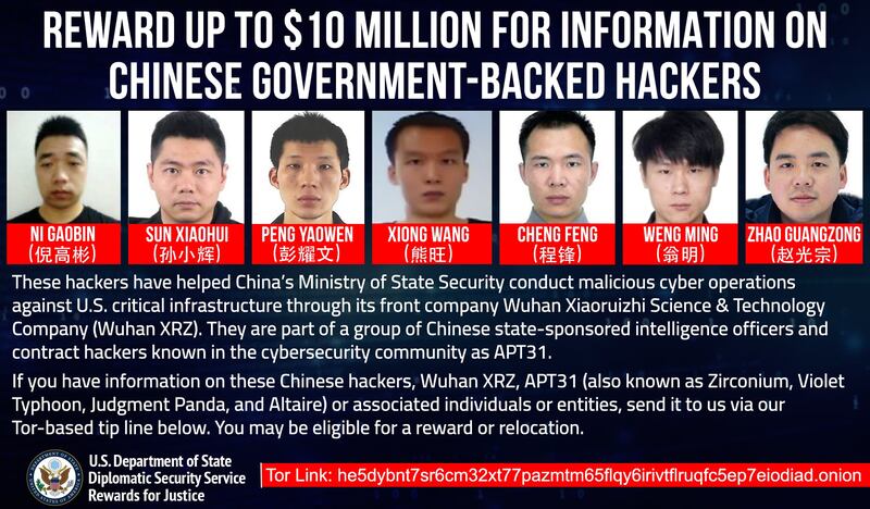 Gli hacker cinesi ricercati dagli Usa