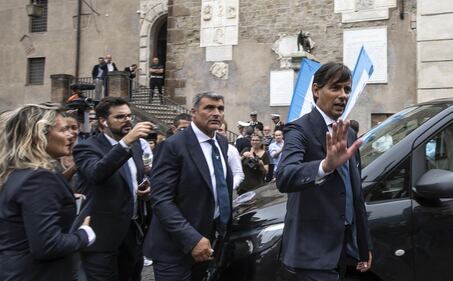 La Lazio ricevuta al Campidoglio: i biancocelesti festeggiano la Coppa Italia 9