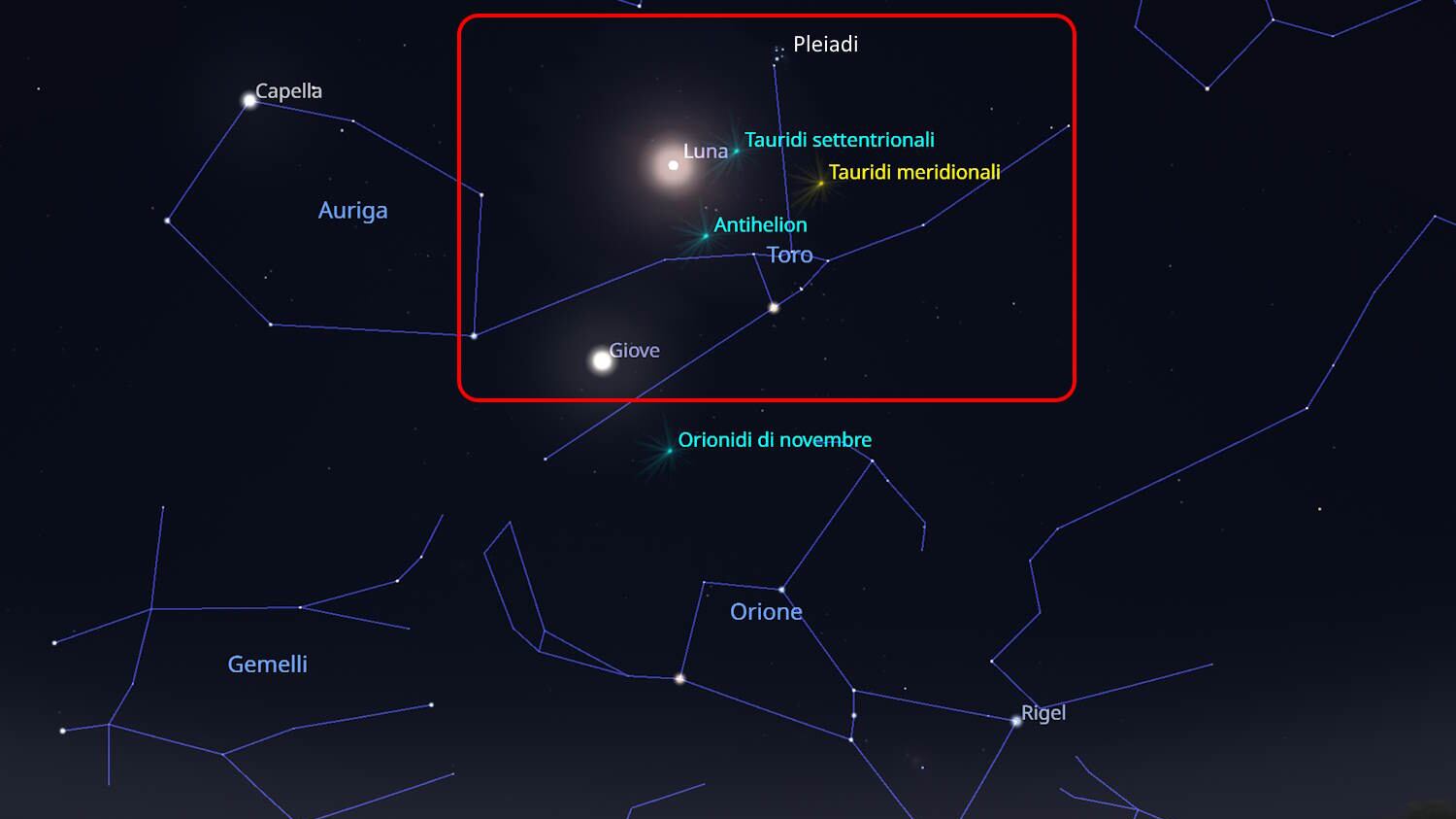 Occhi al cielo per lo spettacolare "abbraccio" della Luna con Giove e le Pleiadi