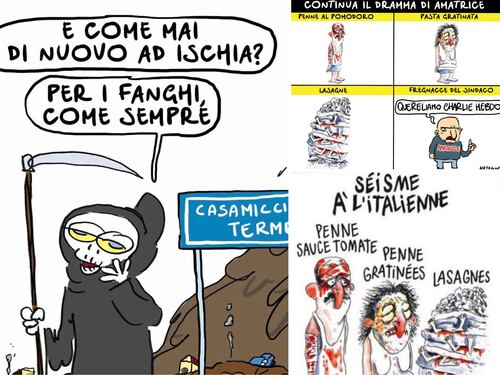 Da Amatrice a Ischia, passando per Lollobrigida: tutte le vignette choc di Natangelo