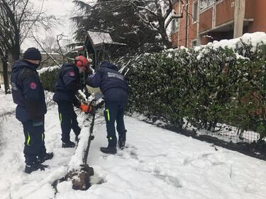 Neve, disagi a Sesto. Il sindaco Di Stefano in strada a spalare 3
