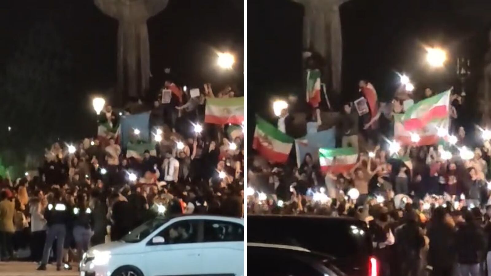 “È il giorno più bello della nostra vita”. Gli iraniani nelle piazze italiane festeggiano la morte di Khamenei