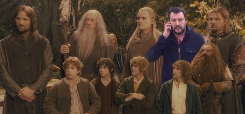 Il "meme" con Salvini 4
