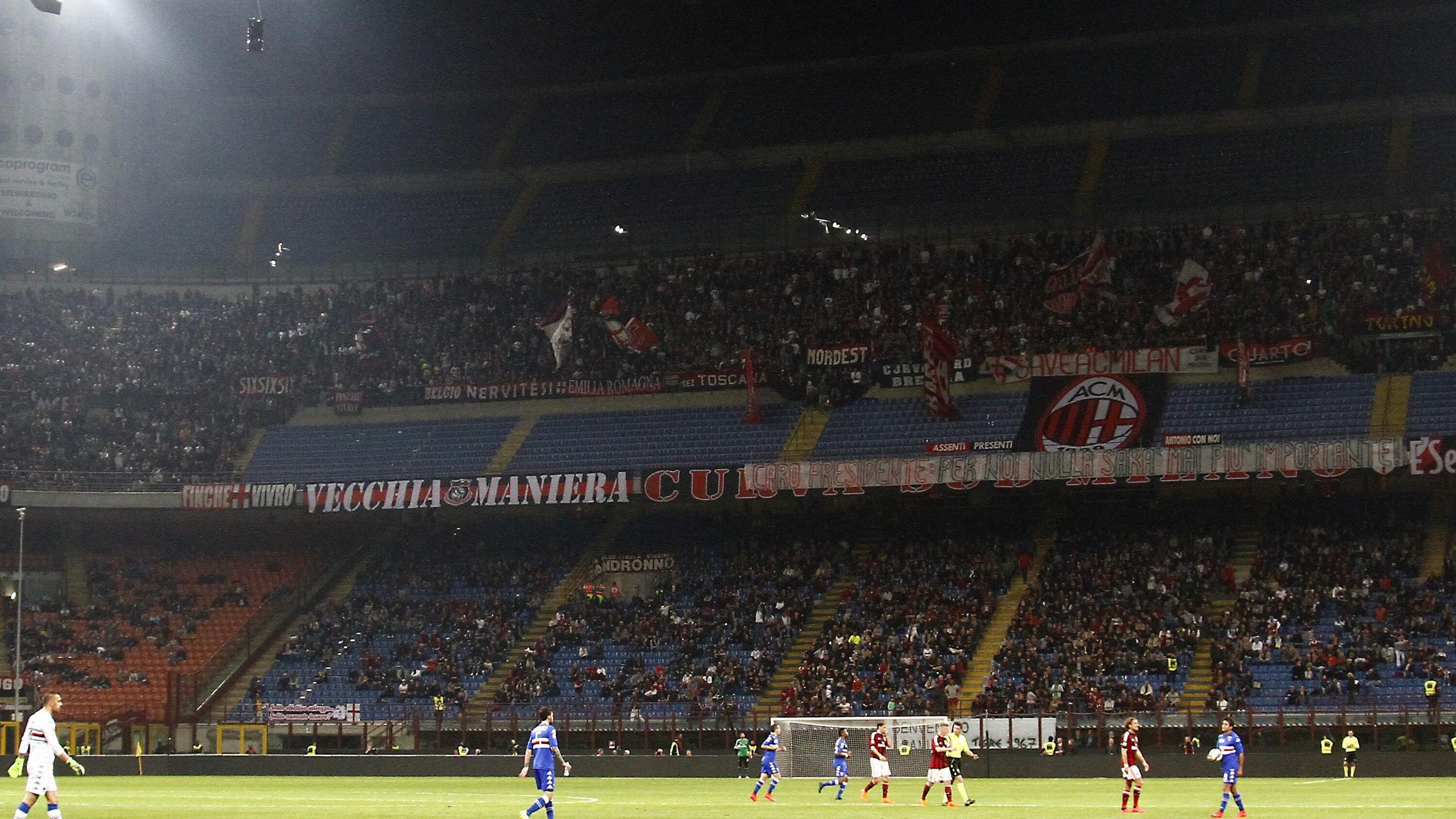 Black out Milan con la Samp Un autogol riaccende la luce