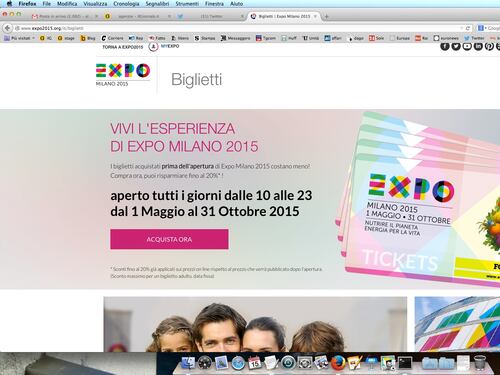 Expo, in vendita i ticket on line con lo sconto