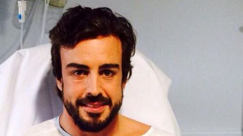 Prima foto di Alonso dal letto dell'ospedale 1