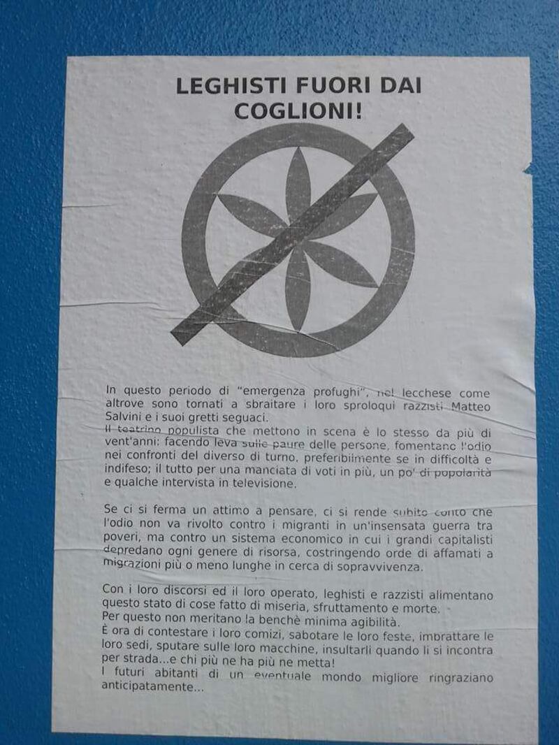 Volantino Lega Nord