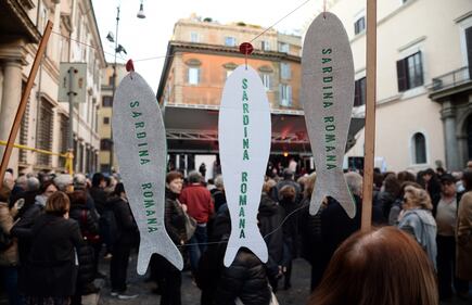 Le sardine sbarcano a Roma 5