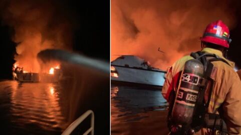 Una nave va a fuoco al largo di Los Angeles, si temono 34 vittime