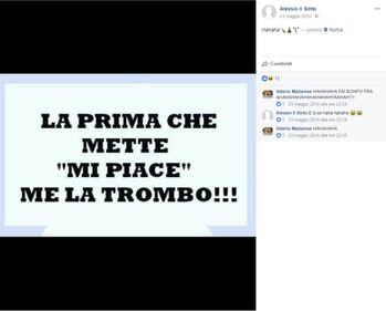 I post su Facebook di Alessio Il Sinto 3