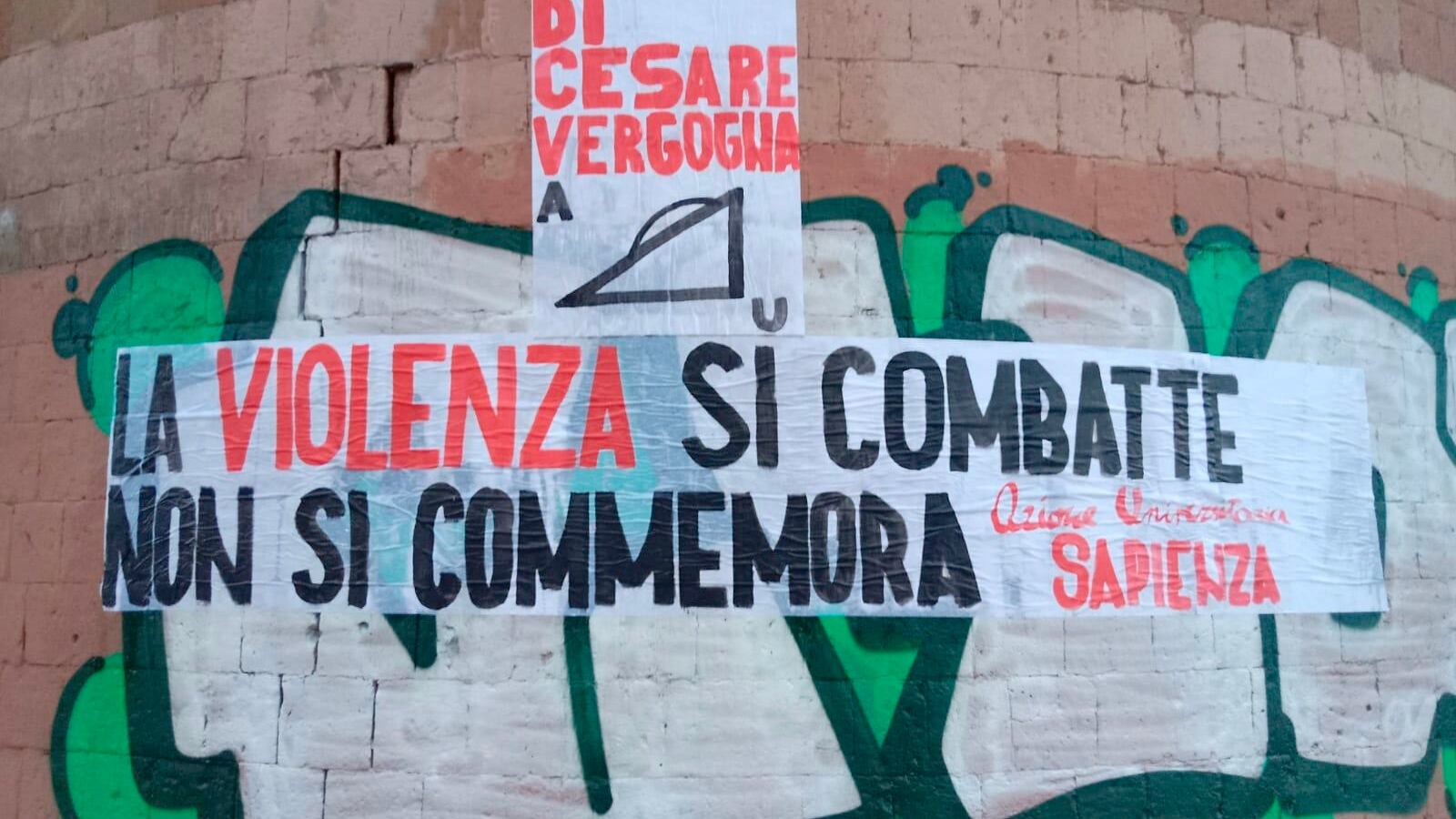 Caso Di Cesare, FdI chiede la radiazione. Ed è guerra dei manifesti alla Sapienza