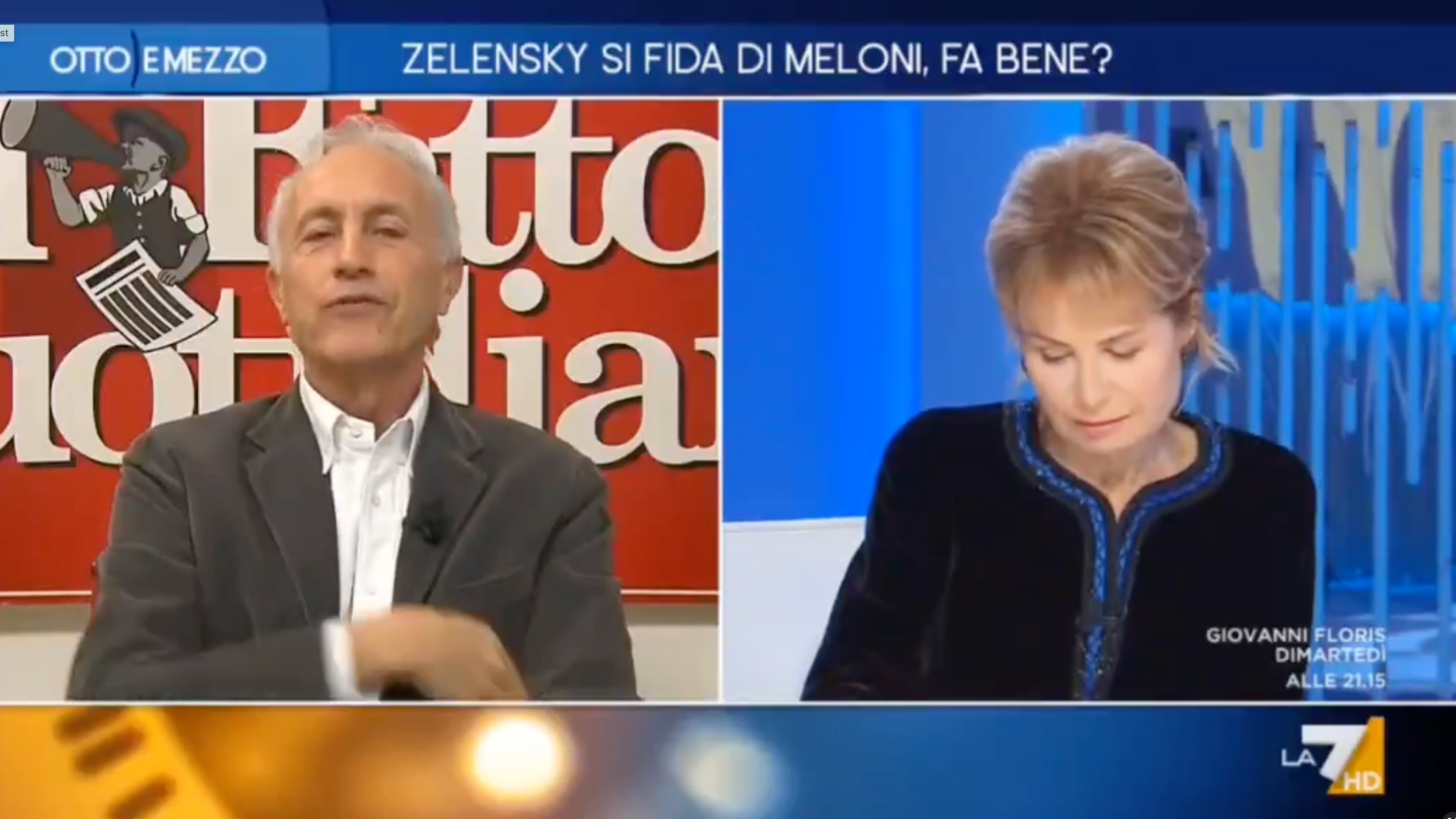 "Le mie non sono opinioni", "Sono verità rivelate". Rissa tv Travaglio-Gruber
