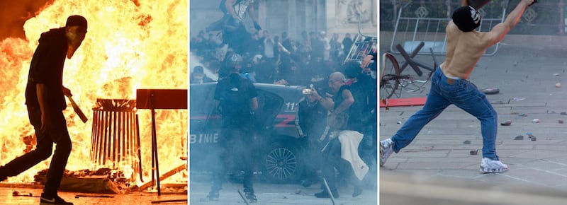 Milano, violenti scontri al Duomo: evacuata la piazza. Sassi, tavoli, sedie e calci agli agenti. Molti feriti e decine di fermati. Meloni: “Opposizioni condannino senza ambiguità”. Salvini: “Vigliacchi e criminali”
