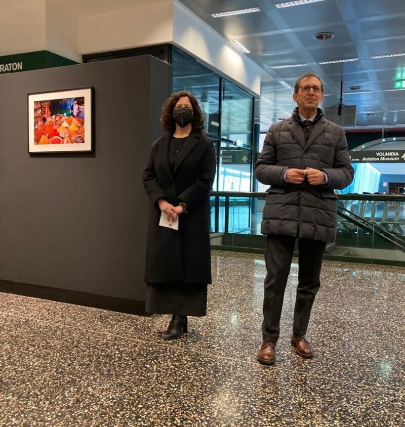 Inaugurazione mostra Pires a Malpensa