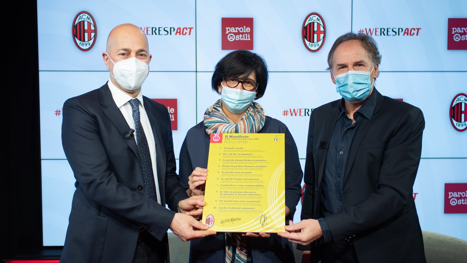 Stop alle "parole ostili" nello sport, il Milan firma il Manifesto