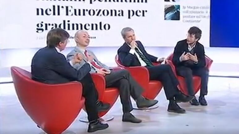 Lite in tv Gumpel-Fusaro su Ue e Mes: "Informati", "Dici barzellette"