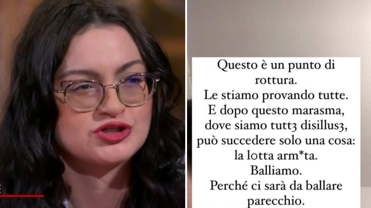 "Può succedere solo una cosa: la lotta armata". Così sui social l'opinionista di Formigli