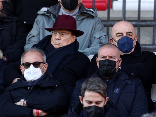 Silvio Berlusconi allo stadio per la partita del Monza
